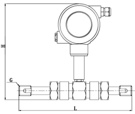 渦輪流量計(jì)產(chǎn)品外形尺寸